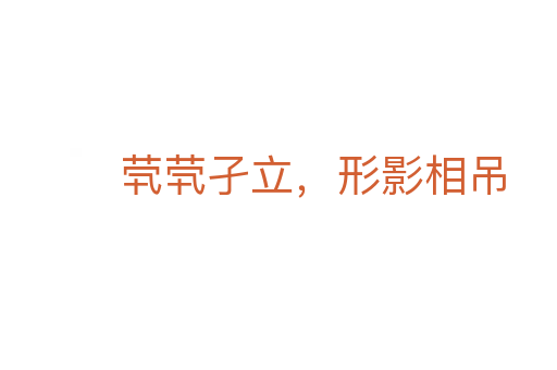 煢煢孑立，形影相吊