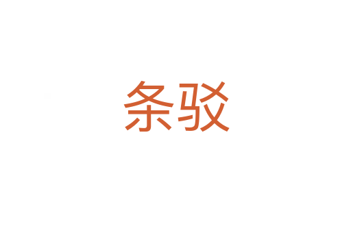 條駁