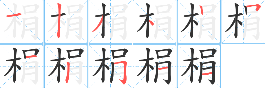 梋的筆順?lè)植窖菔?>
					
                    <hr />
                    <h2>梋的基本信息</h2>
                    <div   id=
